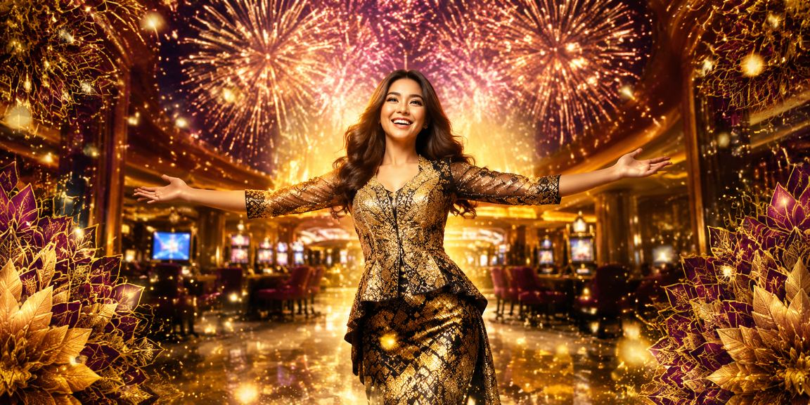 Suasana hiburan kasino Malaysia dengan paparan promosi bonus selamat datang yang menarik